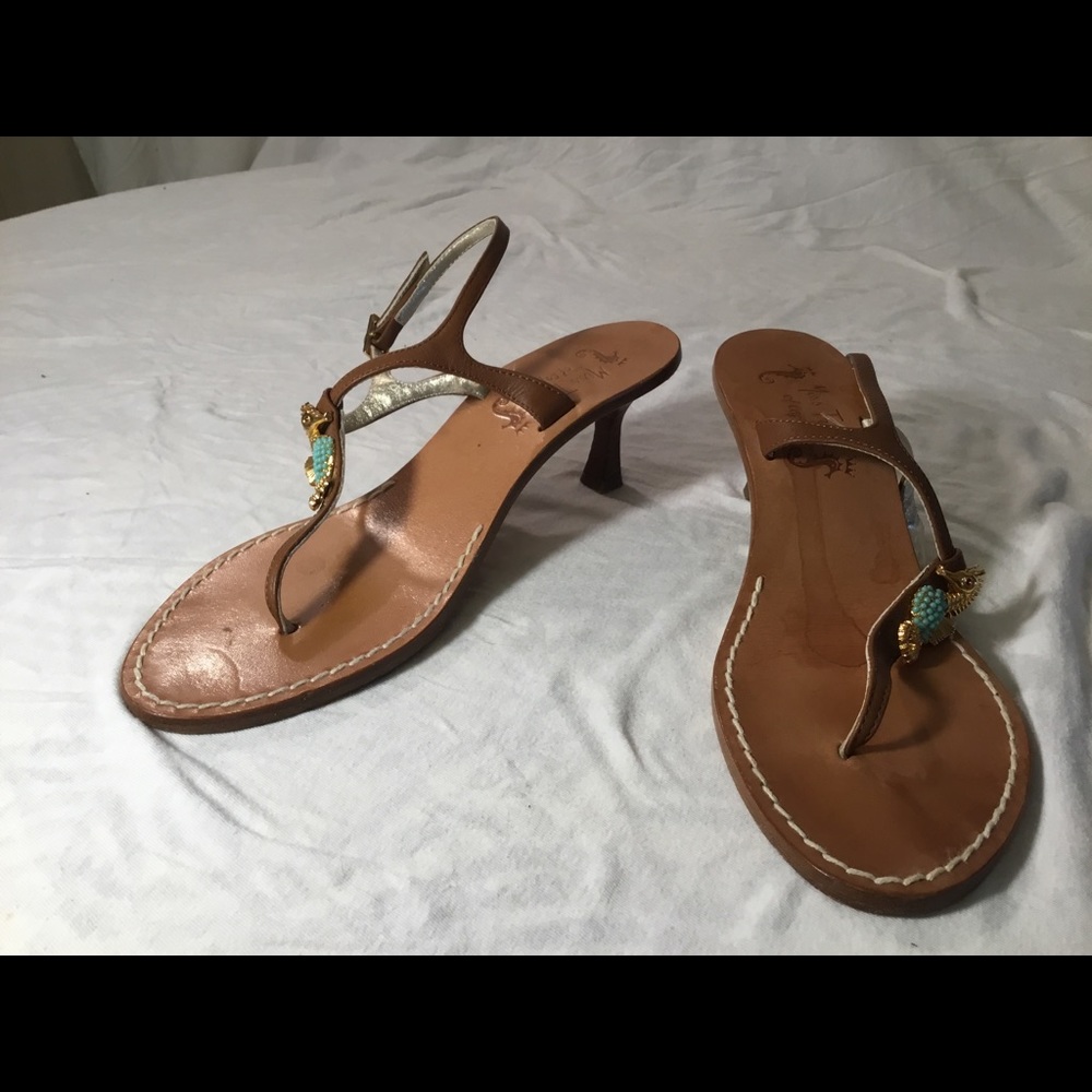Miss Trish Of Capri heeled Sandals all Leather